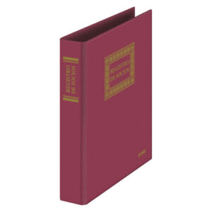 dohe libro de pvc color burdeos 100 hojas numeradas 4 anillas mixtas de 25mm resistente y duradero