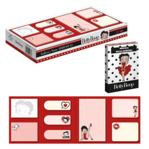 dohe expositor de indices y notas adhesivas de betty boop set de 10 preimpresas a todo color potente adhesivo ideal para señalizaciones y clasificaciones set de 8 blocs de 20 hojas