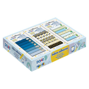 dohe caja expositora de 21 indices adhesivos preimpresos 12x45mm motivos estampados en oro