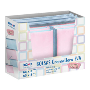 dohe expositor de 16 bolsas cremallera eva