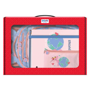 dohe pack mochila, carpeta y portatodo pink panther maletin regalo 365x515x105mm carpeta a4 recambio mochila 3 compartimentos grande portatodo triple