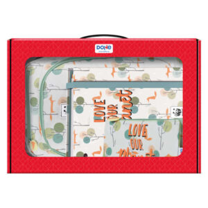 dohe pack mochila, carpeta y portatodo wwf maletin regalo 365x515x105mm carpeta a4 recambio, mochila 3 compartimentos grande portatodo triple