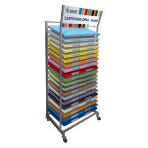 dohe expositor metalico de cartulinas 65x50cm 20 baldas ajustables resistente y duradero ideal para exhibir productos o informacion