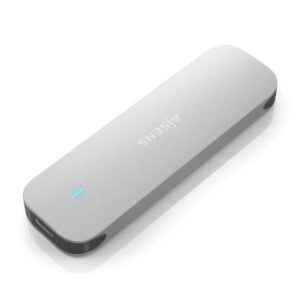 aisens caja externa m.2 (ngff) asm2 025sl nvme a usb3.2 gen2 color plata
