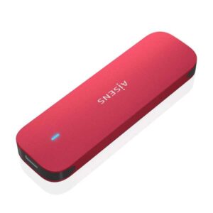 aisens caja externa m.2 (ngff) asm2 027red nvme a usb3.2 gen2 color rojo