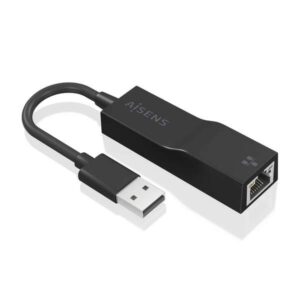 aisens conversor usb 3.0 a ethernet gigabit 10/100/1000 mbps 15cm color negro