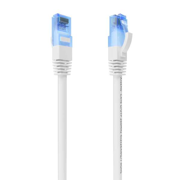 aisens cable de red latiguillo rj45 cat.6 utp awg26 cca 0.5m color blanco