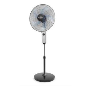 orbegozo sf 1046 ventilador de pie temporizador hasta 1 hora altura regulable hasta 150cm potencia de 80w 5 aspas y 3 velocidades funcion oscilante y cabezal inclinable
