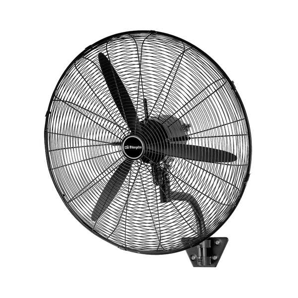 orbegozo wf 0168 ventilador industrial de pared potente y oscilante 150w de potencia 3 velocidades cabezal multiorientable aspas de 65cm