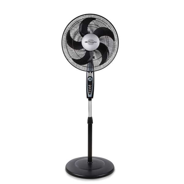 orbegozo sf 0149 ventilador de pie clasico potente y economico 3 velocidades funcion oscilante altura regulable diseño cromado