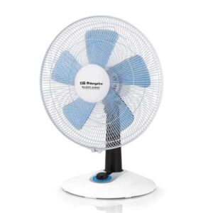 orbegozo tf 0148 ventilador de sobremesa con 4 velocidades modo silent y turbo diseño compacto y mando luminoso led ideal para dormitorio o salon