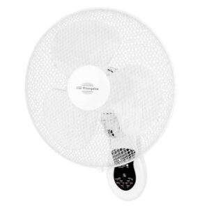 orbegozo wf 0242 ventilador de pared practico y seguro aspas de 40cm 3 velocidades cabezal oscilante temporizador 7.5h mando a distancia