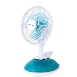 orbegozo tf 0219 ventilador 2 en 1 practico y seguro potencia de 8w 2 velocidades de ventilacion tamaño de aspas de 15cm rejilla de proteccion