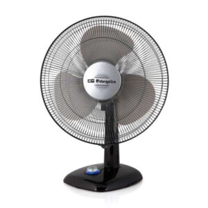 orbegozo tf 0144 ventilador de sobremesa moderno diseño 3 velocidades de ventilacion funcion oscilacion e inclinacion silencioso control de velocidad led