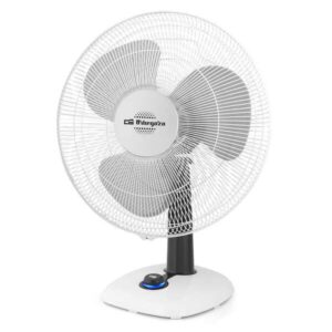 orbegozo tf 0123 ventilador de sobremesa potente flujo de aire uniforme diseño moderno y estilizado funcion de oscilacion y regulable en inclinacion silencioso y seguro