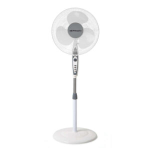 orbegozo sf 0147 ventilador de pie potente ventilacion de 3 velocidades cabezal oscilante y multiorientable silencioso y seguro altura regulable