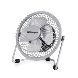 orbegozo pw 1025 mini ventilador de sobremesa potente y silencioso conexion usb 2 en 1 aspas metalicas de 10cm