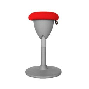 cromad design taburete multiusos asiento con altura ajustable giro de 360º tejido a prueba de agua color rojo/gris