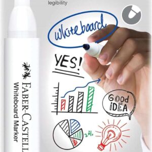 faber castell w20 pack de 4 rotuladores para pizarra blanca punta de bala ancho de linea 2,25mm borrado en seco colores surtidos