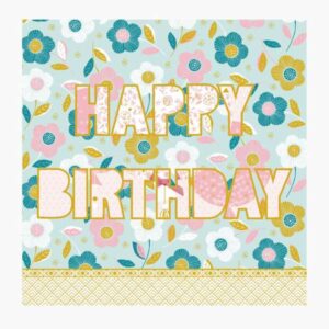pictura tarjeta arabesque 16x16cm tematica feliz cumpleaños tarjeta triptica sin envoltorio incluido sobre blanco papel con certificacion fsc