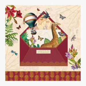 pictura tarjeta arabesque 16x16cm tematica viaje tarjeta triptica incluye sobre blanco papel con certificacion fsc