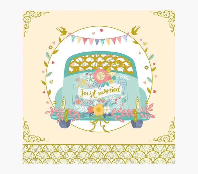 pictura tarjeta arabesque 16x16cm tematica boda tarjeta triptica sin envoltorio incluido sobre blanco papel con certificacion fsc