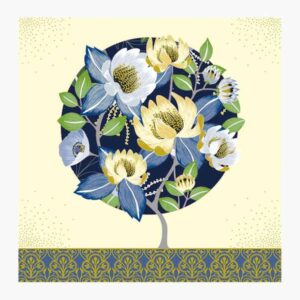 pictura tarjeta arabesque 16x16cm tematica de flores tarjeta triptica sin envoltorio incluye sobre blanco impresas en papel con certificacion fsc