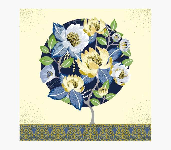 pictura tarjeta arabesque 16x16cm tematica de flores tarjeta triptica sin envoltorio incluye sobre blanco impresas en papel con certificacion fsc