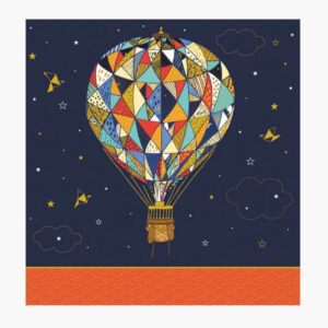 pictura tarjeta arabesque 16x16cm tematica globo aerostatico triptica sin envoltorio incluye sobre blanco papel con certificacion fsc