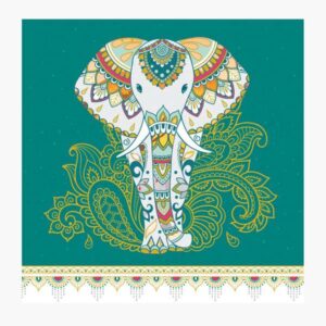 pictura tarjeta arabesque 16x16cm tematica elefante tarjeta triptica sin envoltorio incluido sobre blanco papel con certificacion fsc