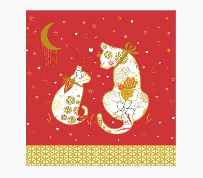 pictura tarjeta arabesque 16x16cm tematica gatos tarjeta triptica incluye sobre blanco papel con certificacion fsc