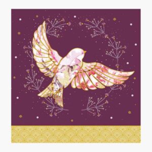 pictura tarjeta arabesque tematica golondrina triptica incluye sobre blanco papel con certificacion fsc