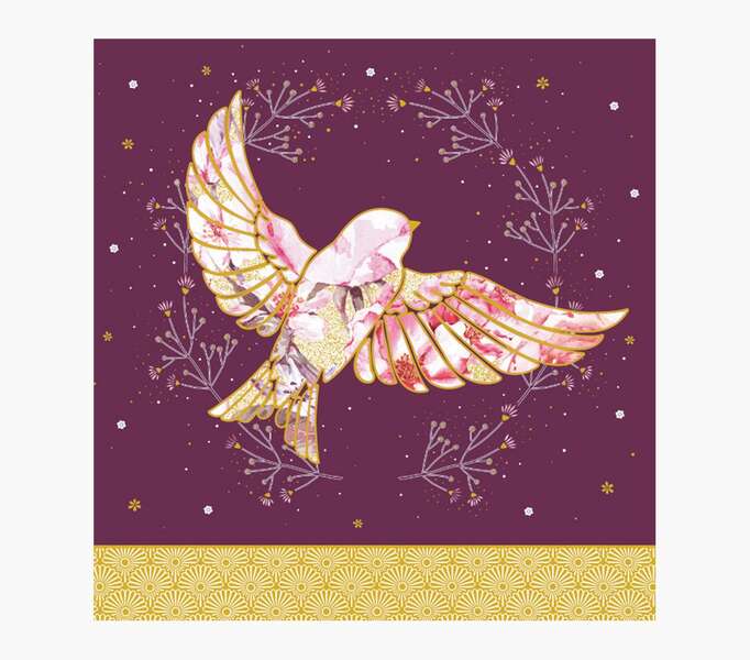 pictura tarjeta arabesque tematica golondrina triptica incluye sobre blanco papel con certificacion fsc