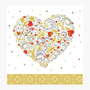 pictura tarjeta arabesque 16x16cm tematica corazon tarjeta triptica sin envoltorio incluido sobre blanco papel con certificacion fsc