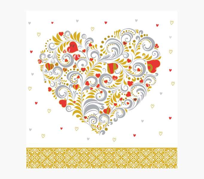 pictura tarjeta arabesque 16x16cm tematica corazon tarjeta triptica sin envoltorio incluido sobre blanco papel con certificacion fsc