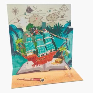 pictura tarjeta felicitacion 3d pop up laminas purpurina relieve cortes laser 16x16cm incluye un sobre blanco y envoltorio en papel de celofan papel con certificacion fsc