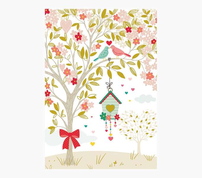 pictura tarjeta felicitacion zig zag triptico estampado en caliente lentejuelas pop up 15x22cm incluye un sobre blanco sin envoltorio papel con certificacion fsc