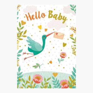 pictura tarjeta zig zag tarjeta coleccion bebes 15x22cm tematica bebes tarjeta triptica incluye sobre blanco papel con certificacion fsc