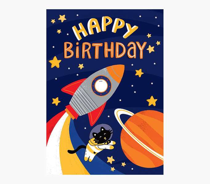 pictura tarjeta zig zag 15x22cm tematica del espacio tarjeta triptica sin envoltorio incluye sobre blanco papel con certificacion fsc
