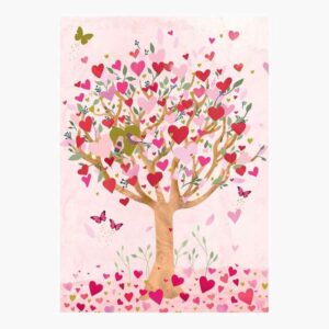 pictura tarjeta zig zag 15x22cm tematica corazones tarjeta triptica sin envoltorio incluido sobre blanco papel con certificacion fsc
