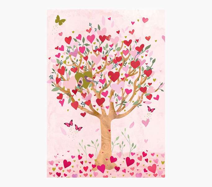 pictura tarjeta zig zag 15x22cm tematica corazones tarjeta triptica sin envoltorio incluido sobre blanco papel con certificacion fsc