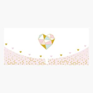 pictura tarjeta money cards formato horizontal tematica corazones 21.3x9.6cm embolsada individualmente incluye sobre blanco papel con certificacion fsc