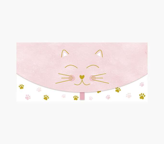 pictura tarjeta money cards tarjeta de regalo tipo sobre horizontal tematica gatos 21.3x9.6cm embolsada individualmente en celofan incluido sobre blanco papel con certificacion fsc