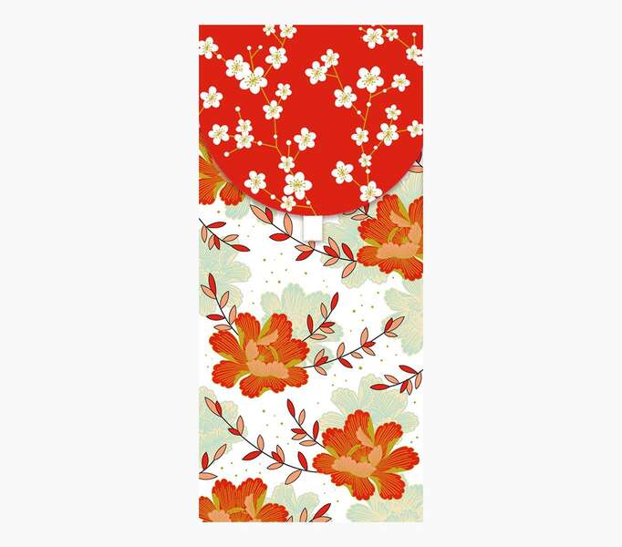 pictura tarjeta money cards tarjeta de regalo tipo sobre vertical tematica de flores 9.6x21.3cm embolsada individualmente en celofan incluido sobre blanco papel con certificacion fsc