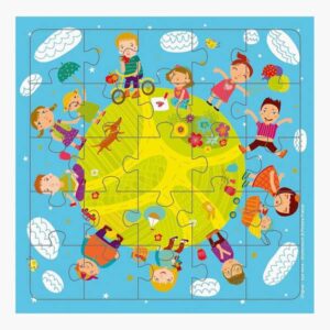 pictura tarjeta puzzle 15.5x15.5cm tematica infantil 25 piezas incluye sobre blanco certificacion fsc