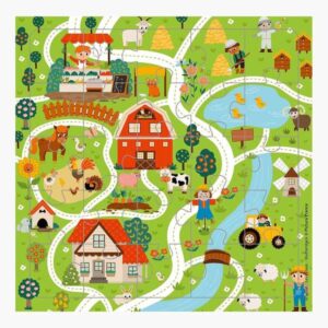 pictura tarjeta puzzle 15.5x15.5cm tematica caminos de pueblo 25 piezas incluye tarjeta plegada y sobre blanco certificacion fsc
