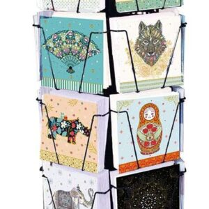 pictura expositor arabesque 16x16cm 35 compartimentos capacidad para 210 tarjetas impresas en papel con certificacion fsc