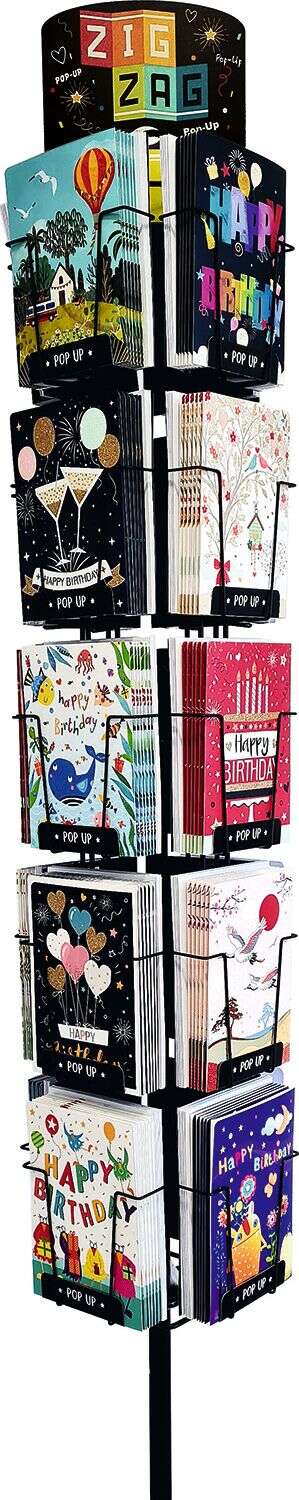 pictura expositor zig zag 15x22cm 20 compartimentos capacidad para 120 tarjetas impresas en papel con certificacion fsc