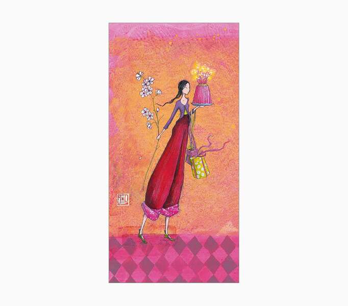 pictura gaëlle boissonnard tarjeta doble acabado en barniz de relieve uv grueso laminado mate de tacto suave 10.5x21cm papel con certificacion fsc
