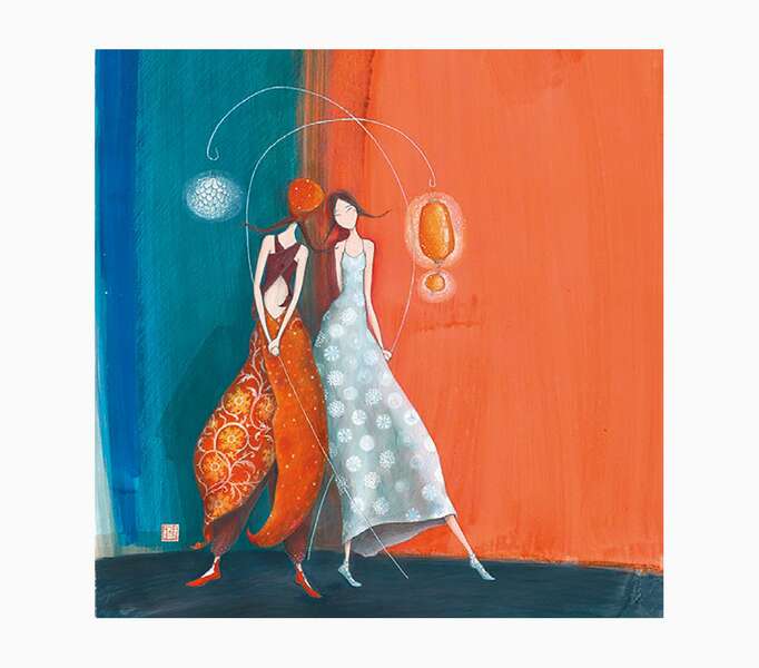 pictura gaëlle boissonnard tarjeta doble acabado en barniz de relieve uv grueso laminado mate de tacto suave 16x16cm papel con certificacion fsc